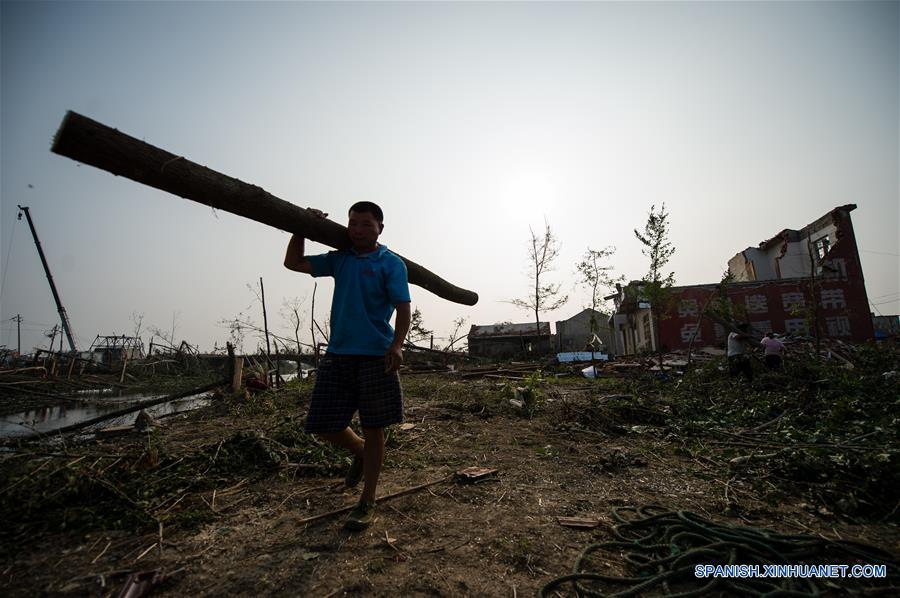 Gobierno central chino asigna fondos de alivio por tornado en Jiangsu