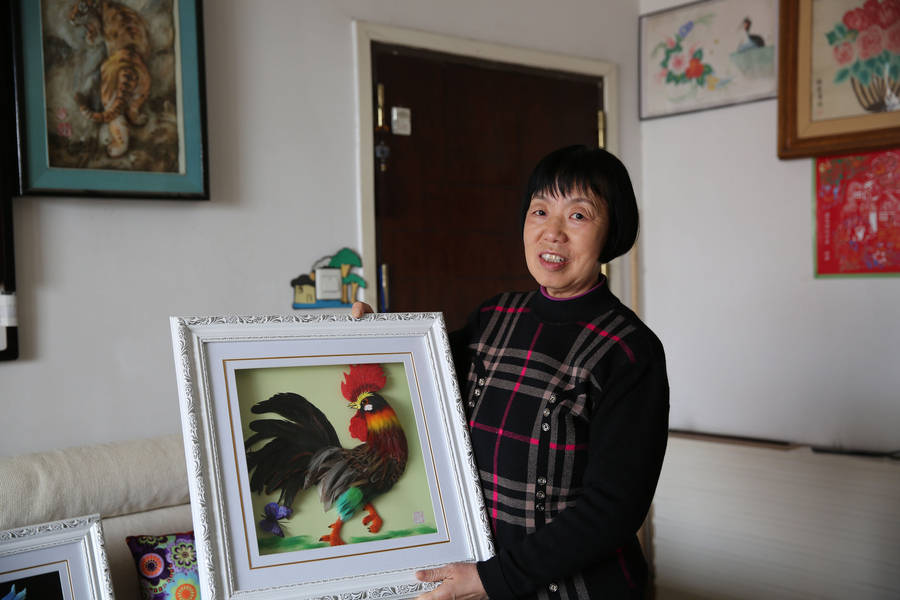Coloridos dibujos de algodón que son patrimonio cultural intangible de Xi'an