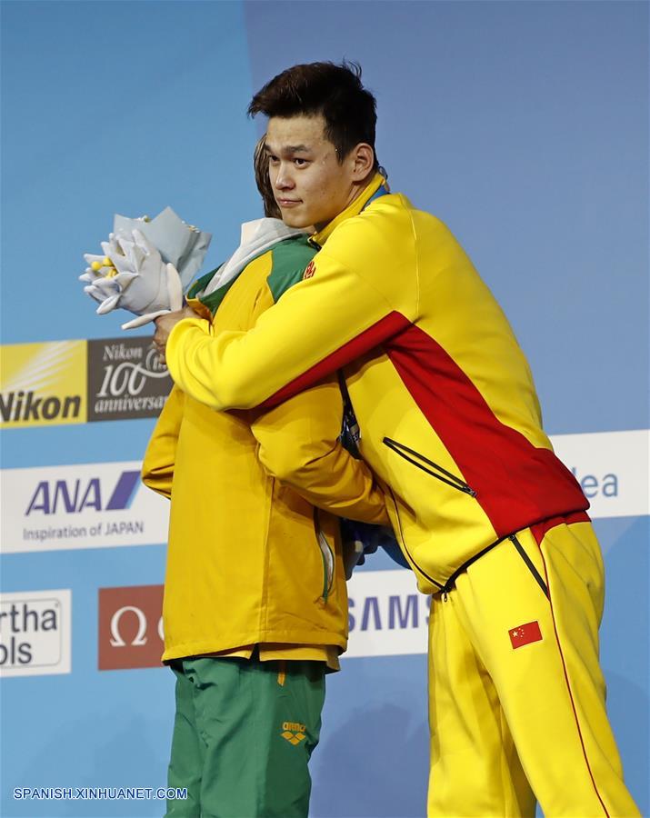 Chino Sun Yang gana título de 400 m libres por 3a ocasión en mundial de FINA