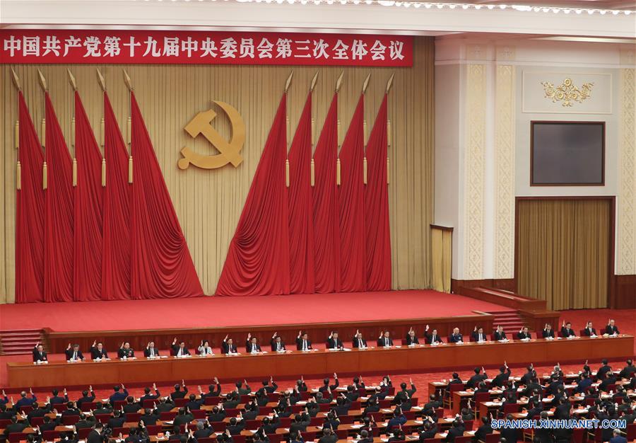 Enfoque de China: Tercera sesión plenaria del XIX Comité Central de PCCh publica un comunicado