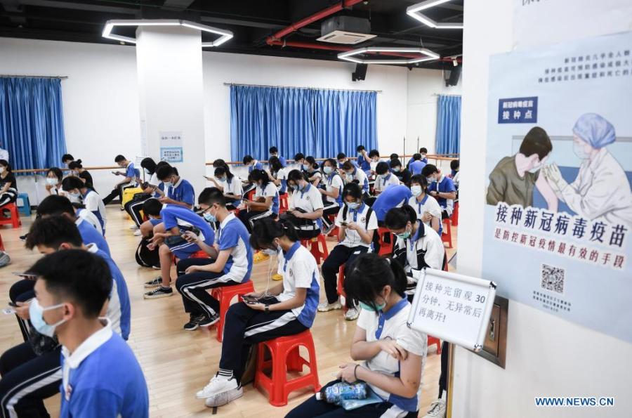 Shenzhen vacuna contra el COVID-19 a menores entre 12 y 17 a?os