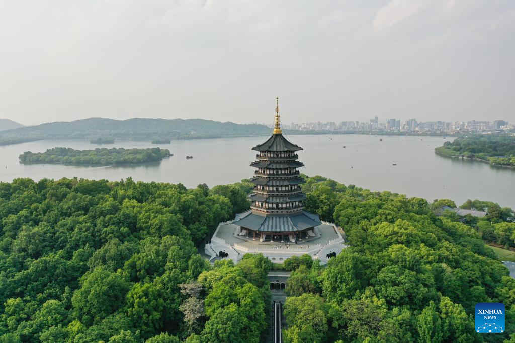 Vistas aéreas de Hangzhou, ciudad anfitriona de los 19o Juegos Asiáticos