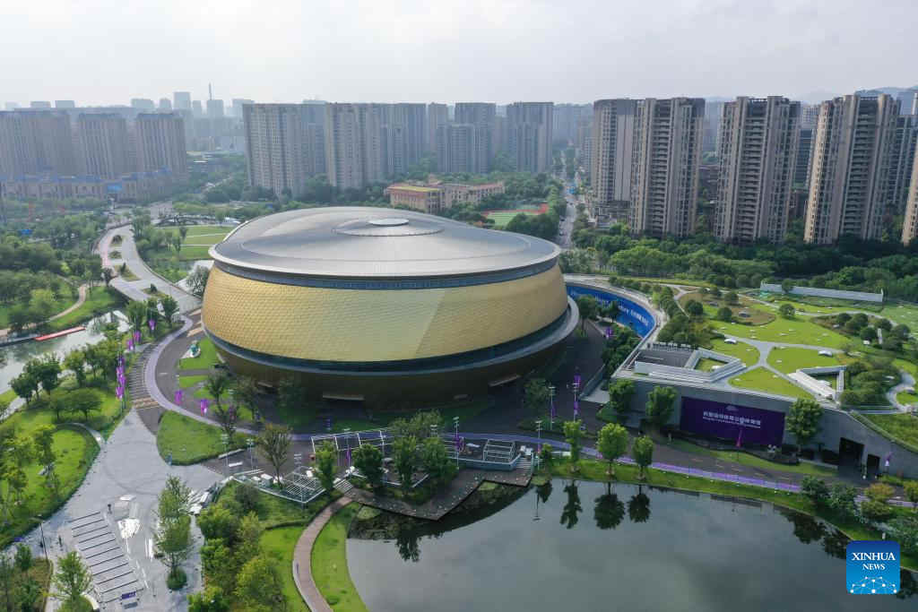 Vistas aéreas de Hangzhou, ciudad anfitriona de los 19o Juegos Asiáticos
