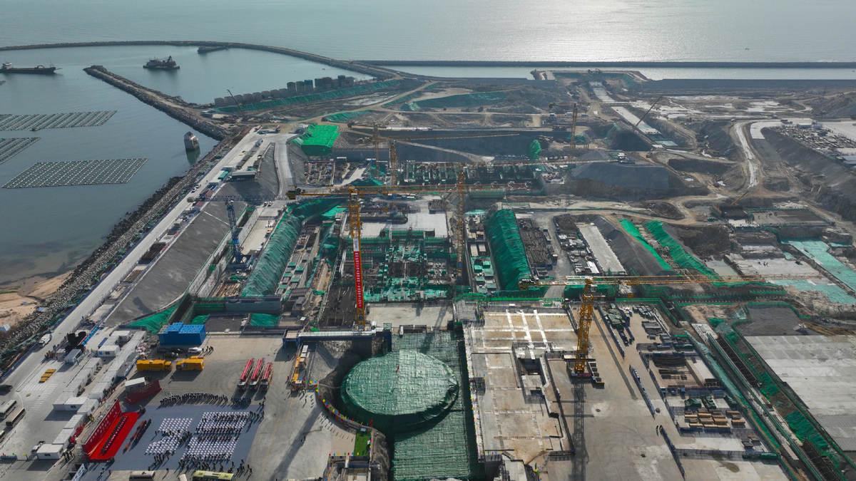 China comienza la construcción de la unidad de energía número 1 de su planta de energía nuclear Xudapu en la provincia nororiental de Liaoning, el 15 de noviembre de 2023. [Foto/Xinhua]