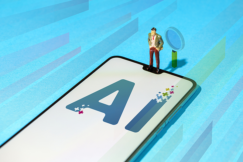 Ilustración del uso de aplicaciones de IA en un teléfono móvil. Foto: VCG