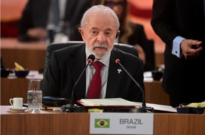 El presidente brasile?o, Luiz Inácio Lula da Silva, pronuncia el discurso de apertura de la XVII Cumbre de BRICS en el Museo de Arte Moderno, en Río de Janeiro, Brasil, el 6 de julio de 2025. (Xinhua/Lucio Tavora)