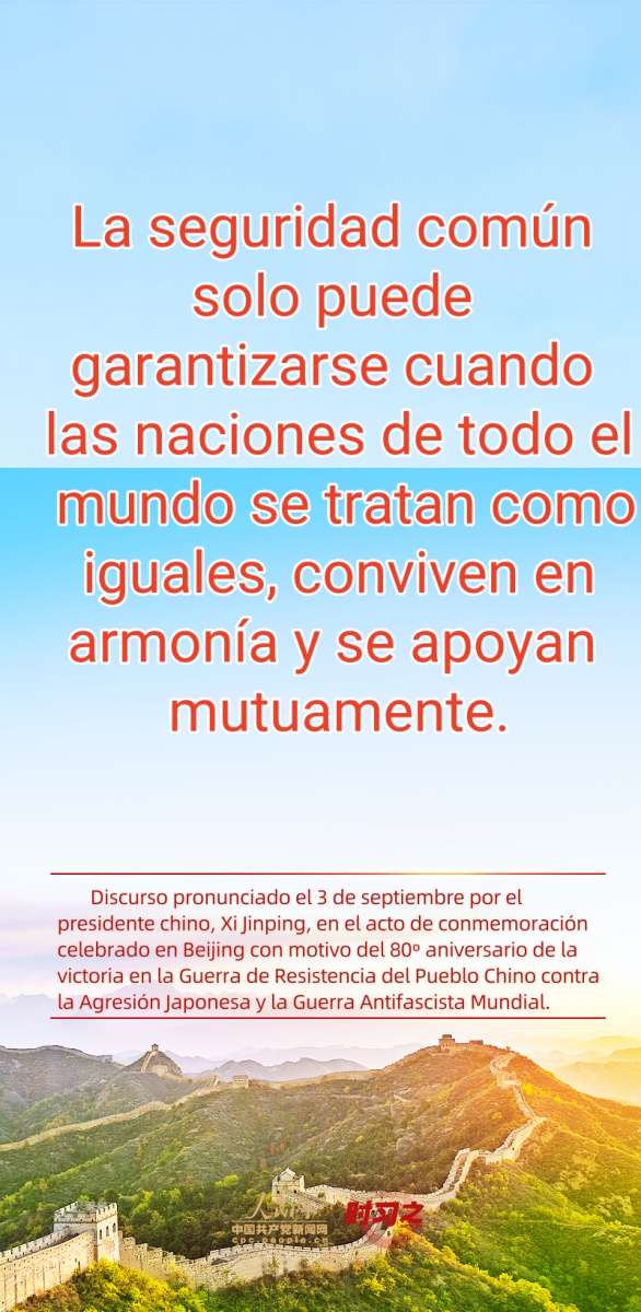 Palabras destacadas del discurso pronunciado por Xi en acto conmemorativo por 80o aniversario de la victoria contra agresión japonesa